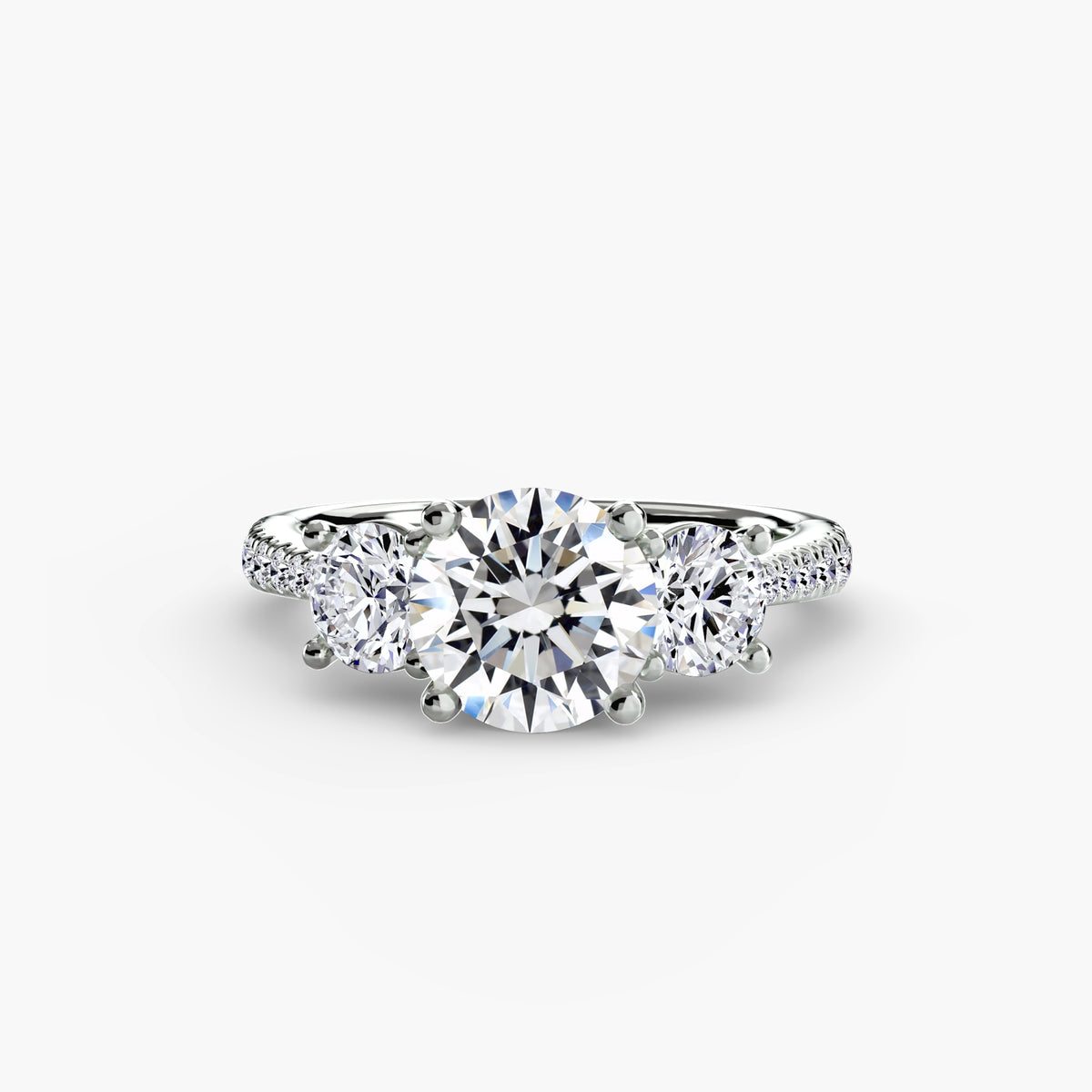 The Cordelia Three-Stone Pavé Ring