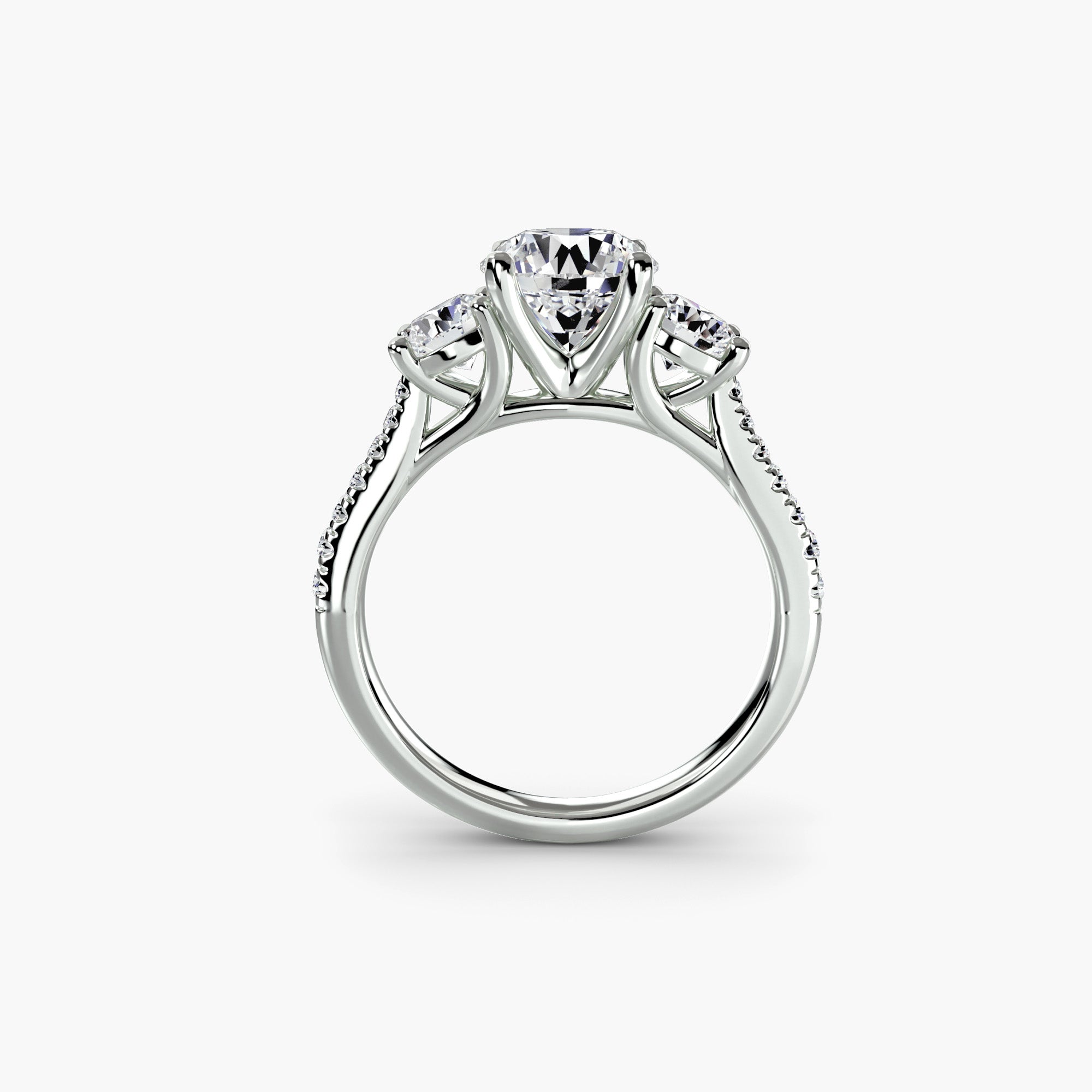The Cordelia Three-Stone Pavé Ring