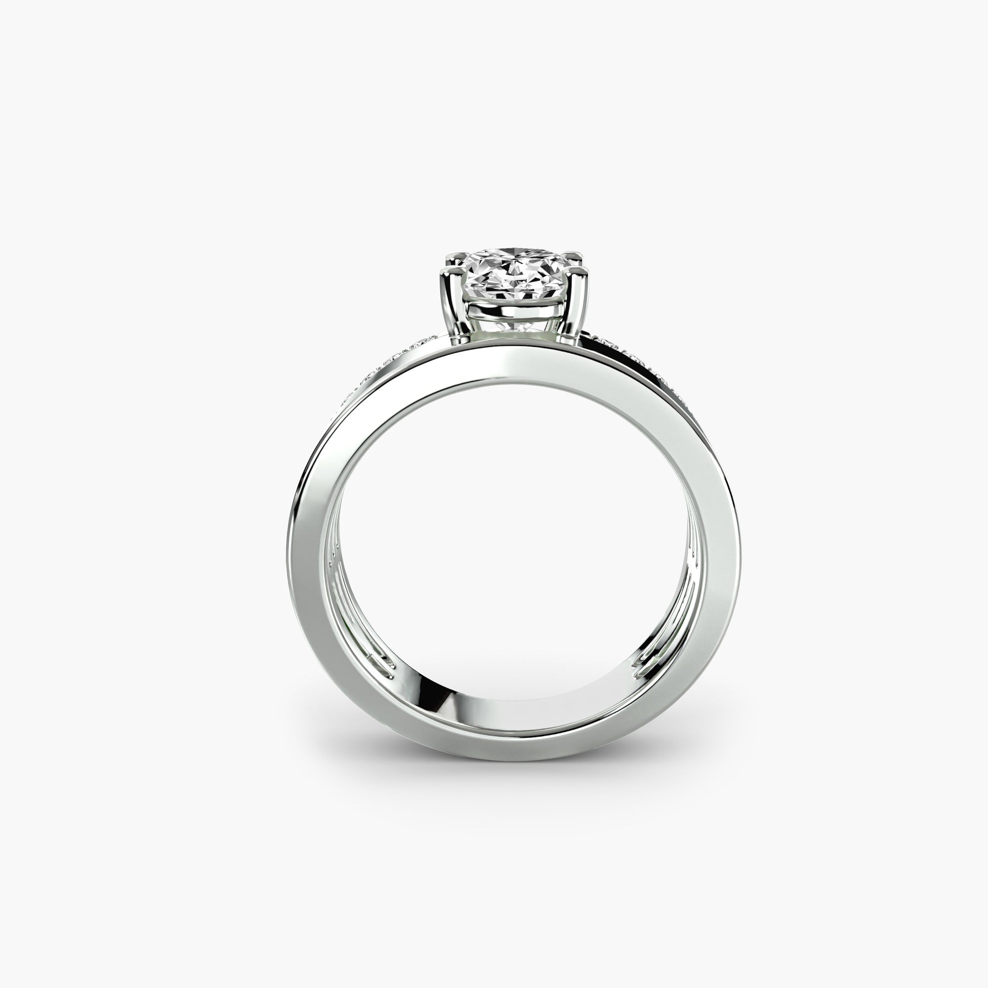 The Natalia Wide Band Pavé Ring