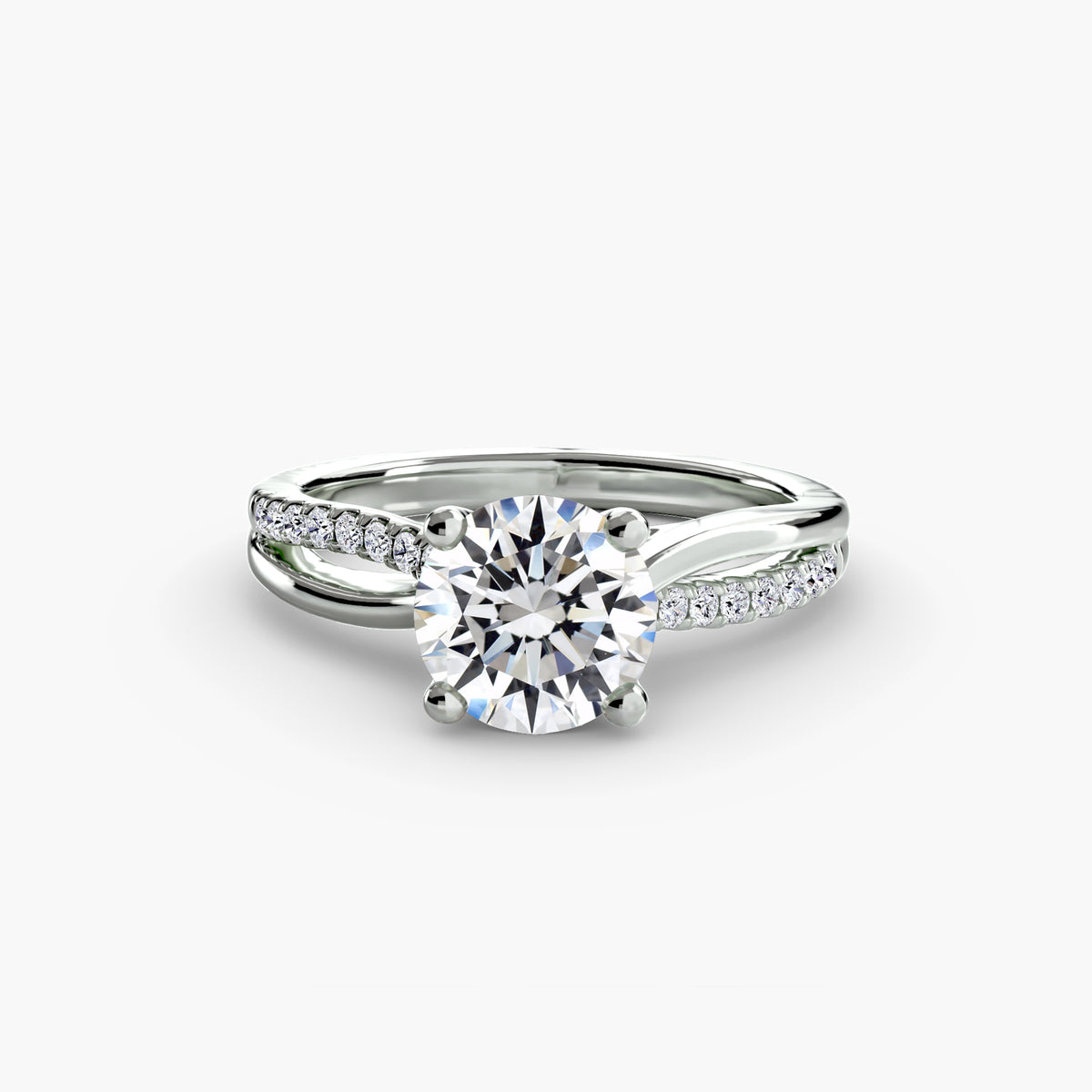 The Violetta Split Shank Pavé Ring