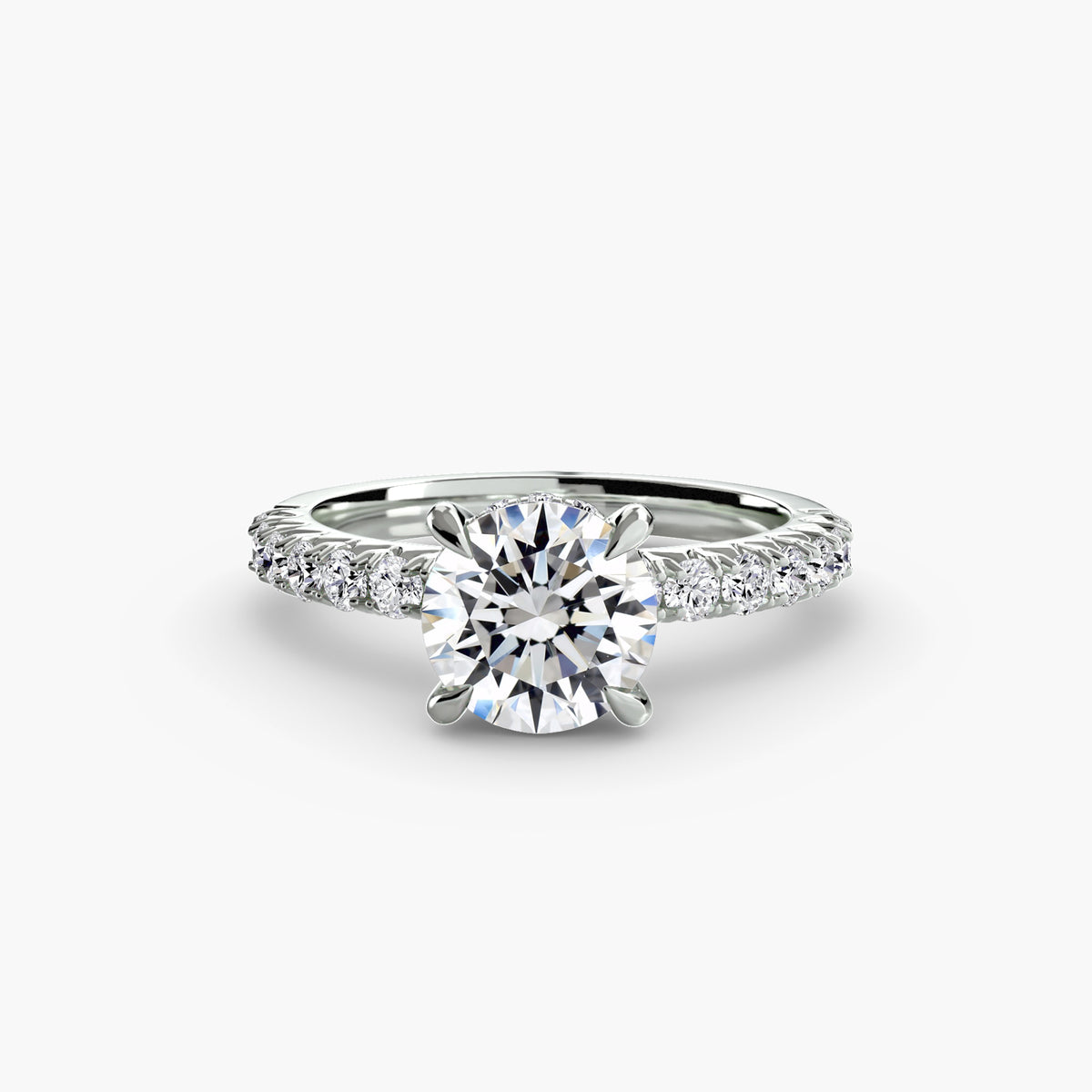 The Lillian Pavé Solitaire