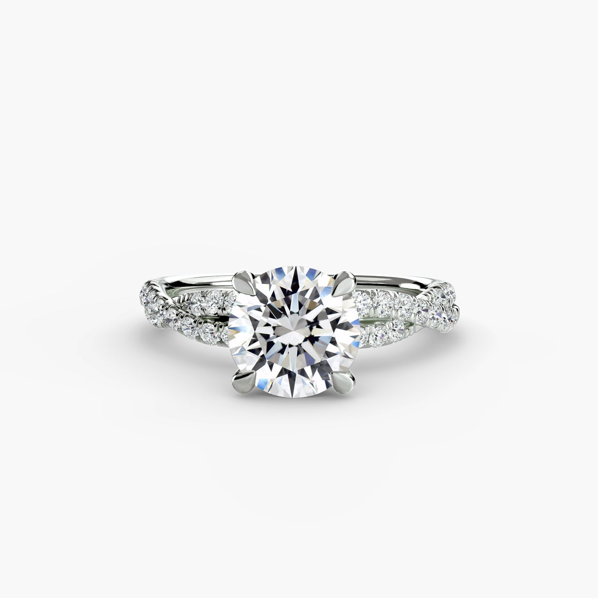 The Brielle Twist Pavé Solitaire