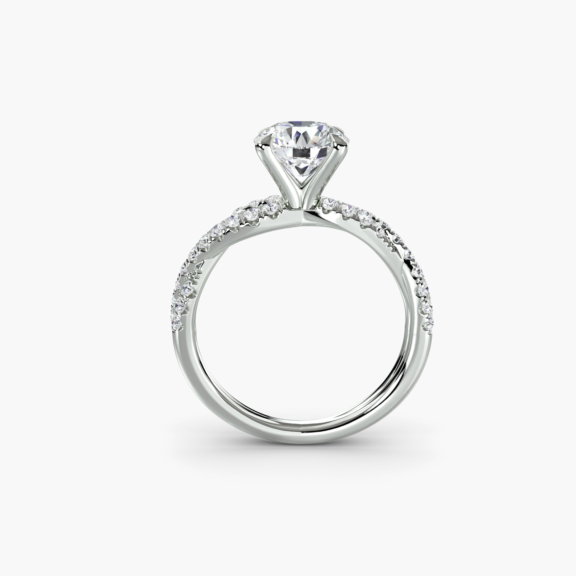 The Brielle Twist Pavé Solitaire