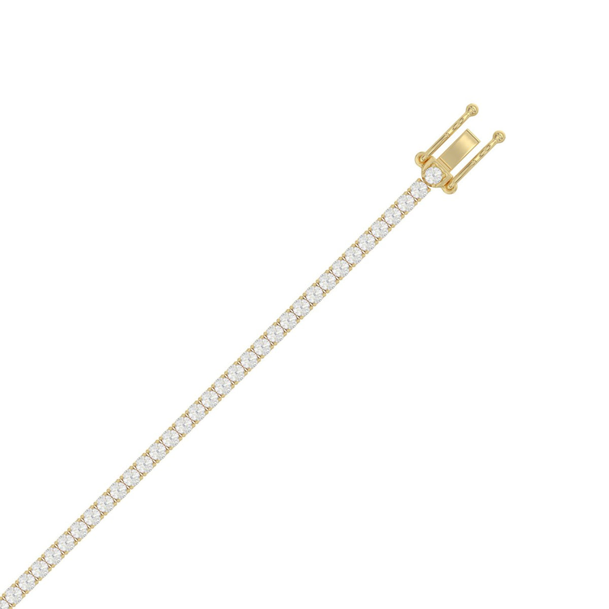 2.57 - 3.64CTs Basket 4 Prong Tennis Bracelet - 10K/14K White/Yellow Gold - Lab