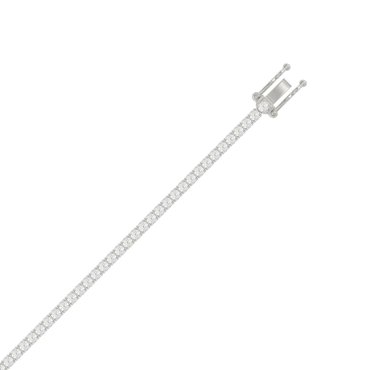 2.57 - 3.54CTs Microfusion Prong Set Tennis Bracelet - 10/14K White/Yellow Gold - Lab