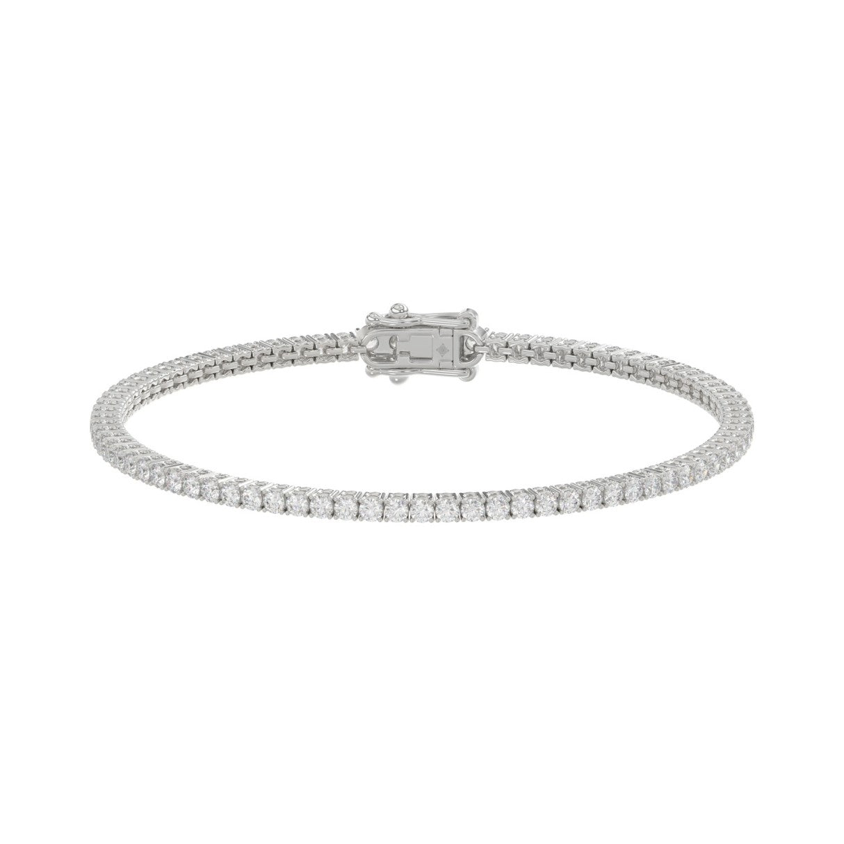 2.57 - 3.54CTs Microfusion Prong Set Tennis Bracelet - 10/14K White/Yellow Gold - Lab
