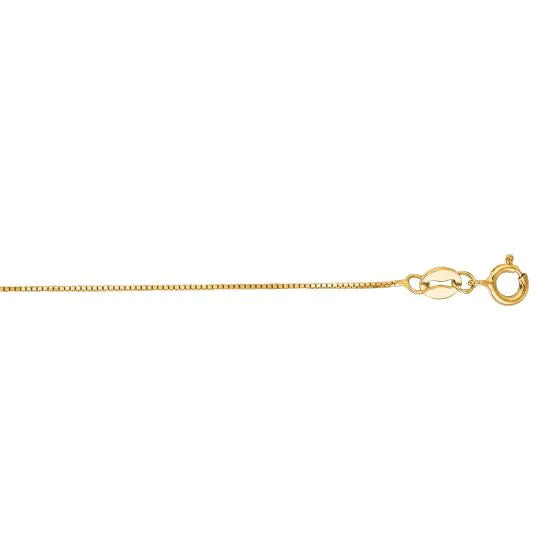 MEHT Signature 14K Gold Classic Box Chain – 0.6mm