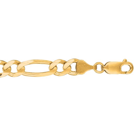 MEHT Signature 14K Gold Figaro Chain – 7mm